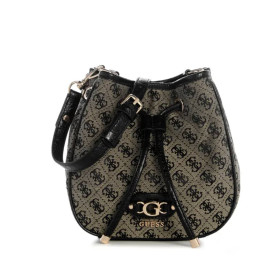 Borsa Guess tracolla Samantha mini drawstring bucket black logo B27GU109 JT231377