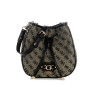 Borsa Guess tracolla Samantha mini drawstring bucket black logo B27GU109 JT231377