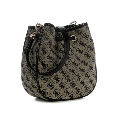 Borsa Guess tracolla Samantha mini drawstring bucket black logo B27GU109 JT231377