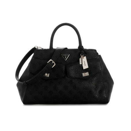Borsa donna Guess mano/spalla Blake large satchel black logo B27GU105 PD222207