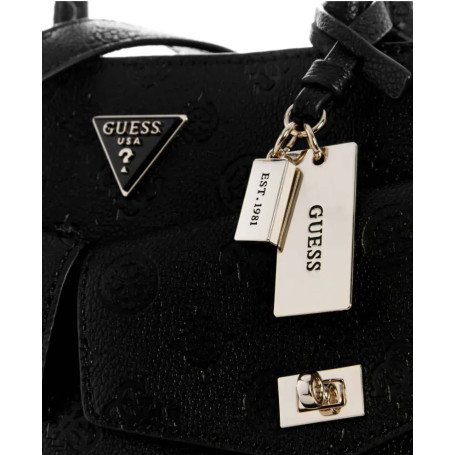 Borsa donna Guess mano/spalla Blake large satchel black logo B27GU105 PD222207