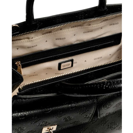 Borsa donna Guess mano/spalla Blake large satchel black logo B27GU105 PD222207