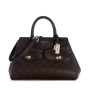 Borsa donna Guess mano/spalla Blake large satchel brown logo B27GU125 PD222207