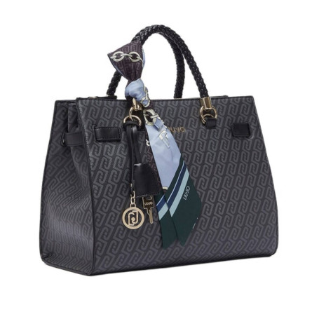 Borsa donna Liu-jo M tote Manhattan suede nero B27LJ23 AF6086 E1137 22222