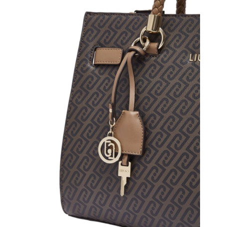 Borsa donna Liu-jo M tote Manhattan suede brown B27LJ24 AF6086 E1137 81140