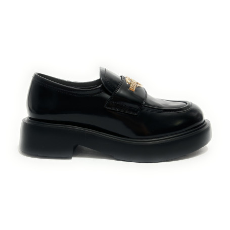 Scarpe Love Moschino mocassino donna in pelle nero D27MO02 JA10404G1PJD0000