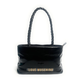 Borsa donna Love Moschino Recycled leather nero B27MO14 JC4133PP1PL1100A