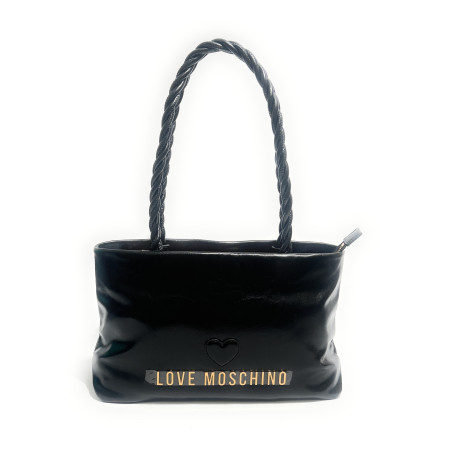Borsa donna Love Moschino Recycled leather nero B27MO14 JC4133PP1PL1100A