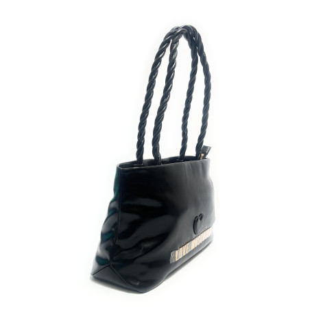 Borsa donna Love Moschino Recycled leather nero B27MO14 JC4133PP1PL1100A