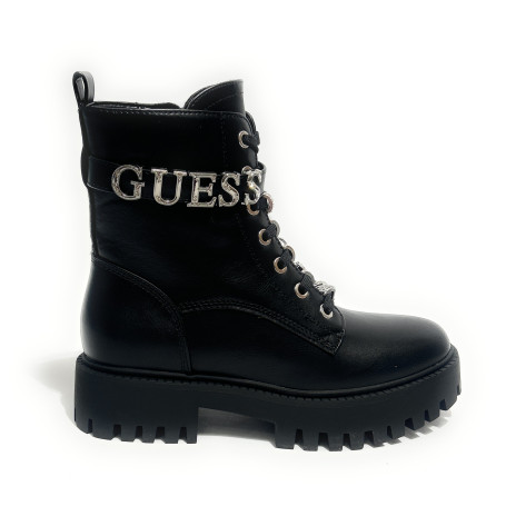 Scarpe donna Guess anfibio in ecopelle nero D27GU30 FLFFICELE10