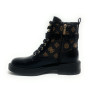 Scarpe donna Guess anfibio in ecopelle nero/ stampa multilogo D27GU31 FLFFEIELE10