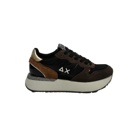 Sneaker Sun68 big Stargirl mix materials 11 nero D27SU04 Z46229