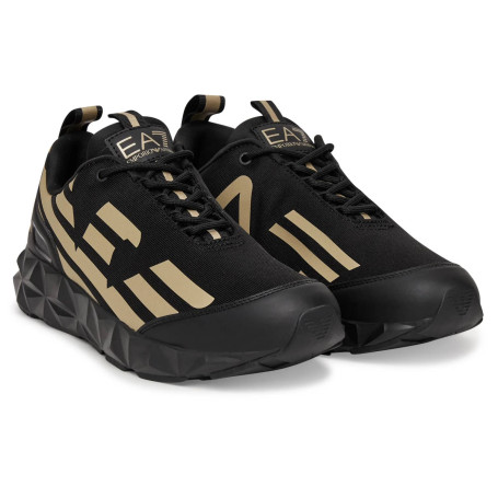 Sneaker EA7 Emporio Armani Ultimate C2 Kombat Core triple black/ light gold U27EA01 X8X217 XK433 R969
