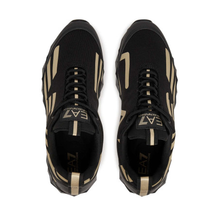 Sneaker EA7 Emporio Armani Ultimate C2 Kombat Core triple black/ light gold U27EA01 X8X217 XK433 R969