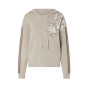 Felpa chiusa donna Liu Jo con cappuccio beige E27LJ17 TF6092 MS49I D3040