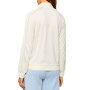 Felpa aperta donna Liu Jo con zip bianco lana E27LJ18 TF6052 F0778 D3023
