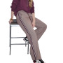 Pantalone donna Liu Jo in felpa lungo regular fit brown rust strip E27LJ19 TF6148 T692A DDX06