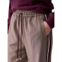 Pantalone donna Liu Jo in felpa lungo regular fit brown rust strip E27LJ19 TF6148 T692A DDX06