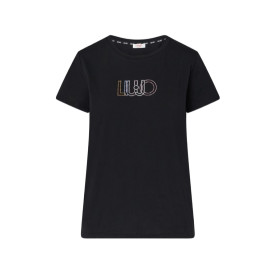 T-shirt donna Liu Jo nero E27LJ24 TF6251 JS923 W9415