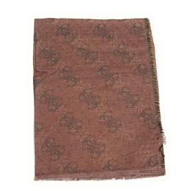 Foulard unisex Guess Boston jacquard marrone multilogo C27GU07 AM9618MOD03
