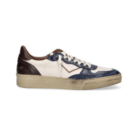 Scarpe uomo 4B12 sneaker blue/ brown U27QB08 HYPER-U3015