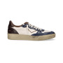 Scarpe uomo 4B12 sneaker blue/ brown U27QB08 HYPER-U3015