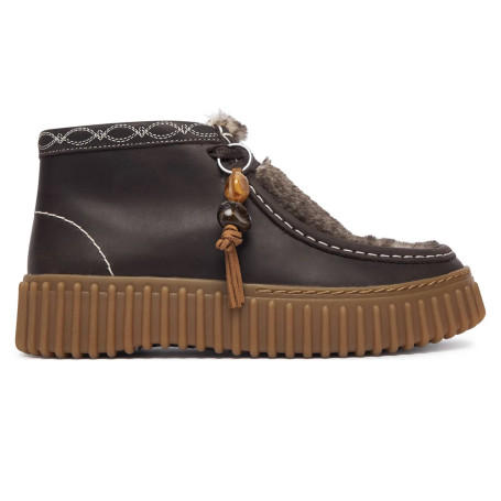 Polacchino donna Clarks Torhill Penny Moss dark brown interest D27CL02 26327772