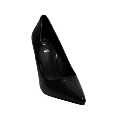 Scarpe donna décolleté Gold&gold tc 100 ecopelle cocco nero D27GG07 GD846-2