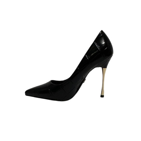 Scarpe donna décolleté Gold&gold tc 100 ecopelle cocco nero D27GG07 GD846-2
