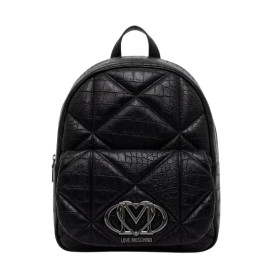 Borsa donna Love Moschino zaino stampa croco embossed nero B27MO34 JC4037PP1PLF1000