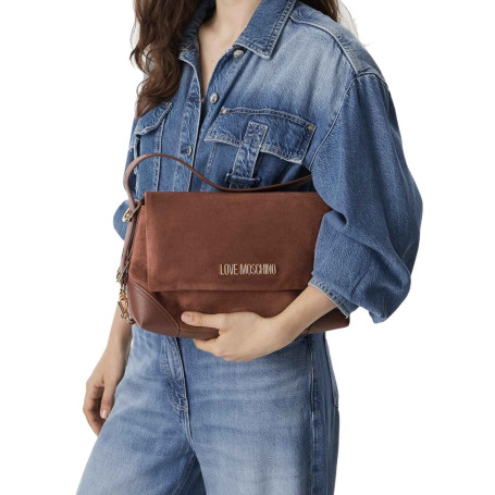 Borsa donna a mano/ spalla Love Moschino velour cuoio B27MO59 JC4092PP1PLD120A
