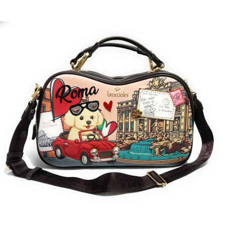 Borsa a mano/tracolla Braccialini Cartoline Roma multicolore B27BR16 B19163