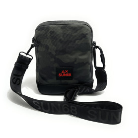 Borsa uomo crossbody everyday in nylon Sun 68 militare scuro B27SU05 Y46119