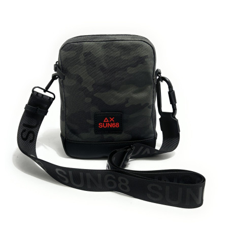 Borsa uomo crossbody everyday in nylon Sun 68 militare scuro B27SU05 Y46119