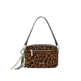 Borsa donna a mano/ tracolla Sun 68 camera bag animalier cacao/nero B27SU12 Y46239