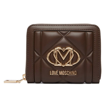 Portafoglio donna Love Moschino zip around marrone A27MO04 JC5641PP1PLC0300