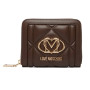 Portafoglio donna Love Moschino zip around marrone A27MO04 JC5641PP1PLC0300