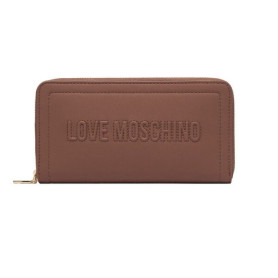 Portafoglio donna Love Moschino zip around marrone cuoio A27MO14 JC5500PP1PLE0200
