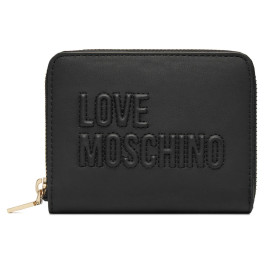 Portafoglio donna Love Moschino small zip around nero A27MO15 JC5502PP1PLE0000
