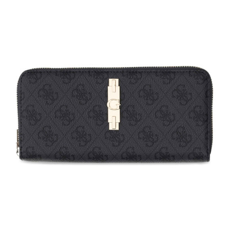 Portafoglio donna Guess zip around Yvonne SLG coal logo A27GU38 SG2378146