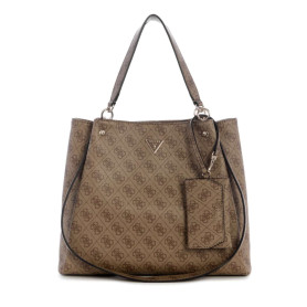 Borsa donna Guess a mano/spalla Lorella latte logo B27GU152 SG248423