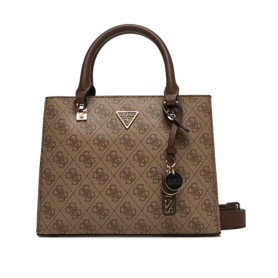 Borsa donna Guess a mano/tracolla Noelle II latte logo/ brown B27GU164 BG967205
