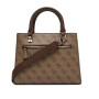 Borsa donna Guess a mano/tracolla Noelle II latte logo/ brown B27GU164 BG967205