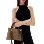 Borsa donna Guess a mano/tracolla Noelle II latte logo/ brown B27GU164 BG967205