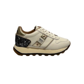 Scarpe donna Blauer sneaker pelle/ecopelle cream/black D27BU06 F6MILLS01/LEG