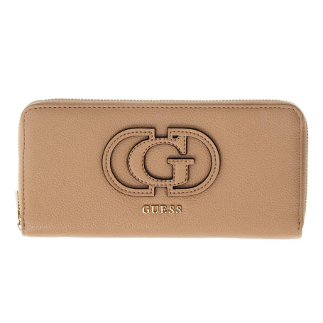Portafoglio donna Guess Isola SLG zip around beige A27GU48 BG9905146
