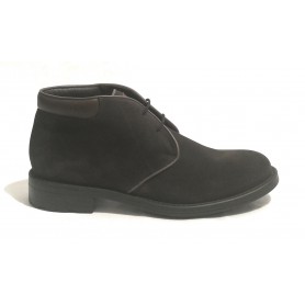 Polacchino uomo Galizio Torresi pelle scamosciata dark brown U19GT06