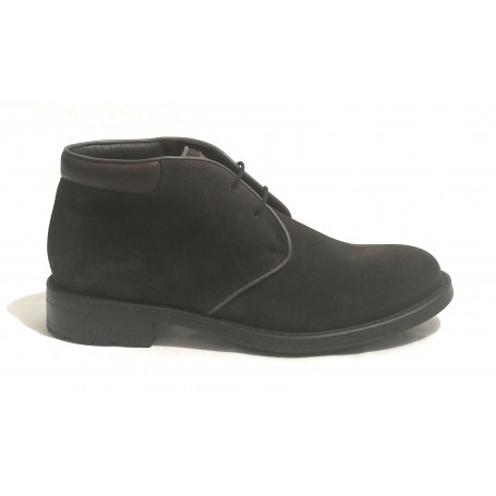 Polacchino uomo Galizio Torresi pelle scamosciata dark brown U19GT06