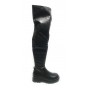 Scarpe donna Gold&gold stivale alto in ecopelle nero con fondo carrarmato D22GG21 GR185