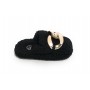 Scarpe donna Gold&gold pantofola in pelo sintetico sherpa nero D22GG04